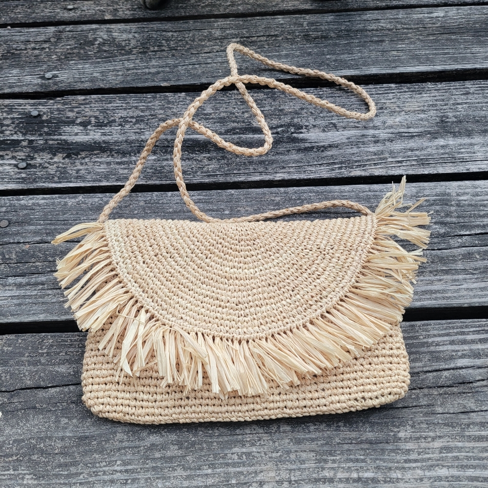 Mar y Sol Straw Crossbody Bag